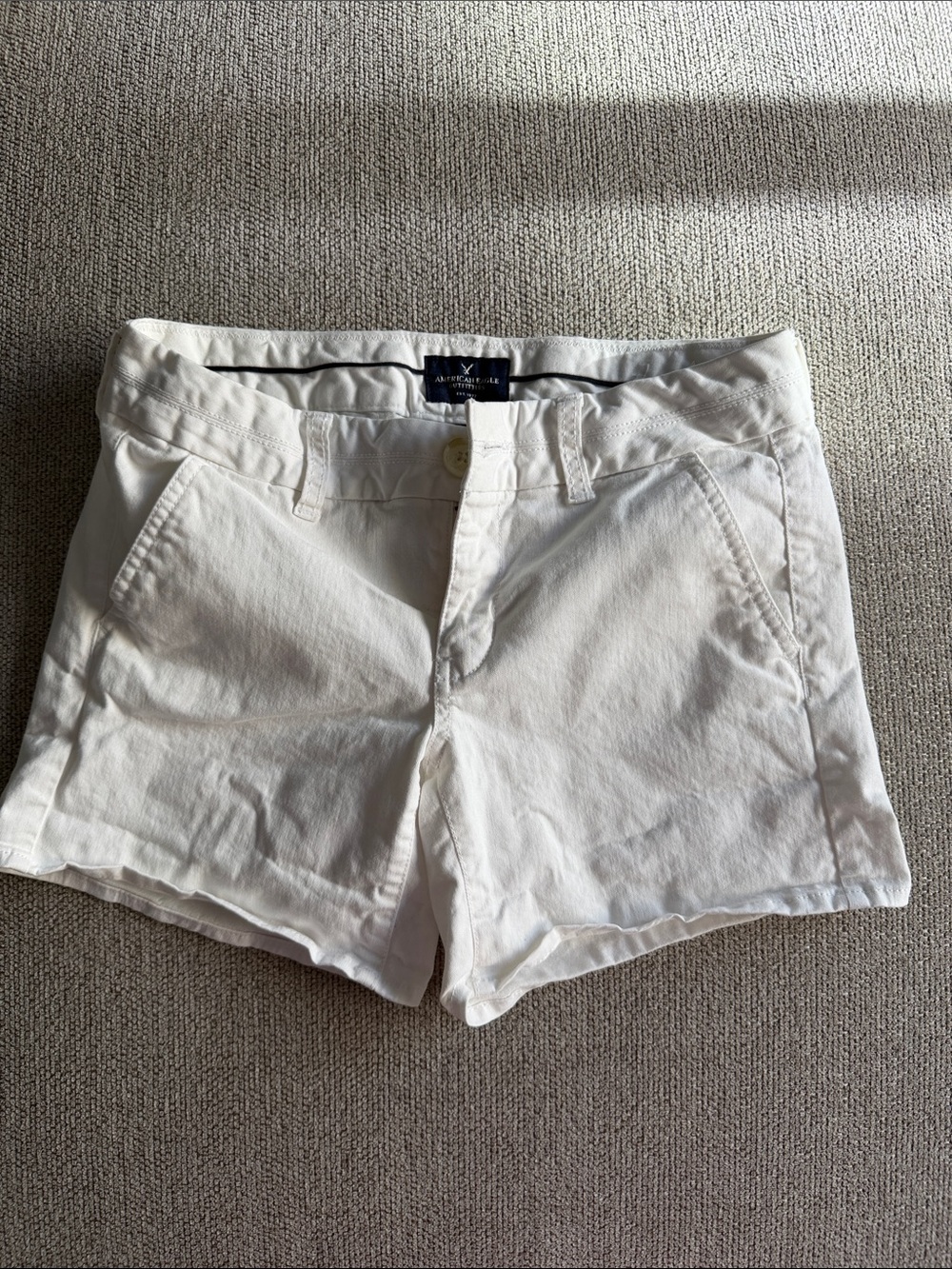 American Eagle Outfitters White Women's Casual Bermuda Shorts